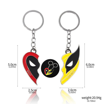 Deadpool and Wolverine Best Friends Keychains